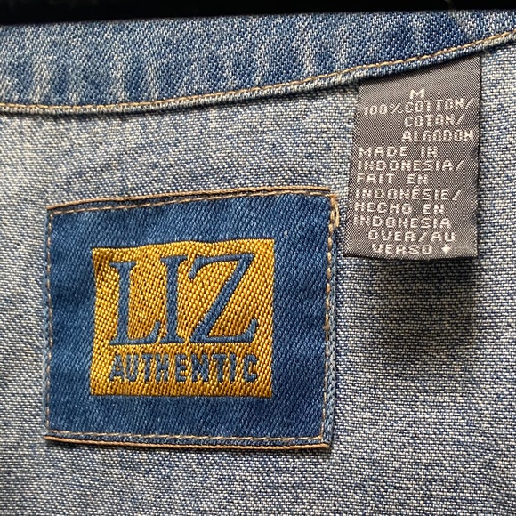 LIZ Authentics Denim Mini Dress - Picture 4 of 6